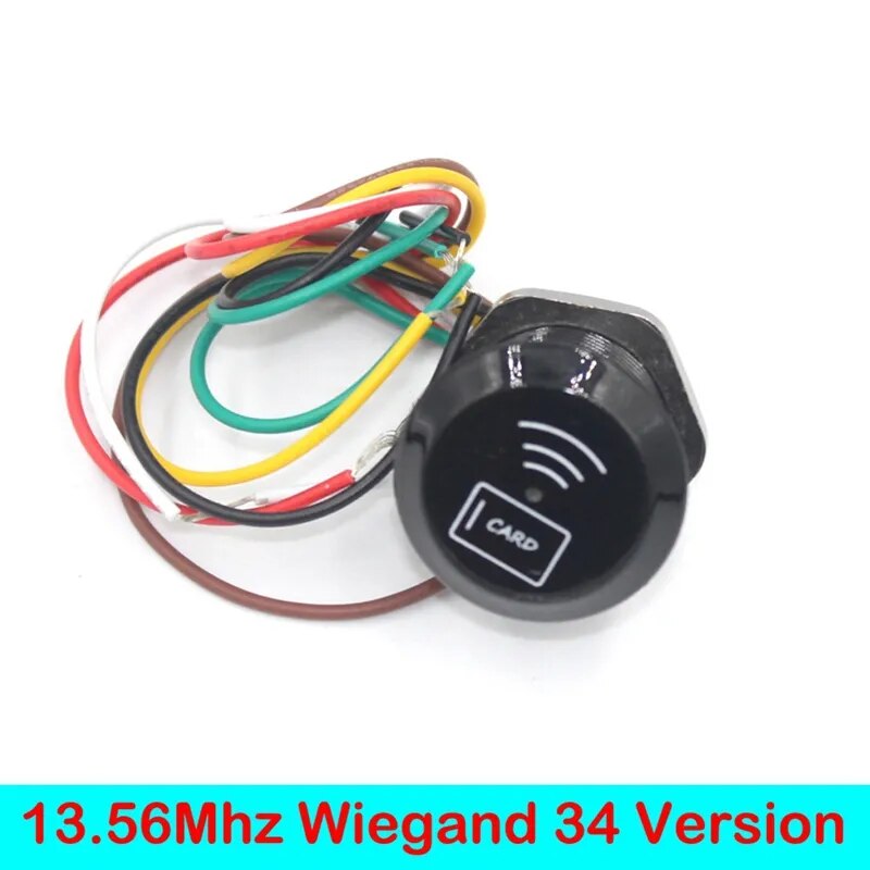 IP68 Waterproof 13.56Mhz IC Card Reader Wiegand26/34 Card Reader For Access Control System