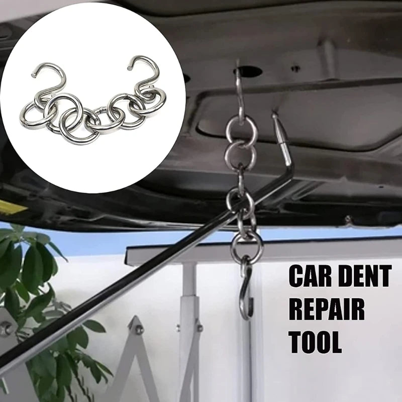 Car Dent Removal Hook Chain Durable Dent Repair Tool Auto Body Hail Damage Remover Adjustable Hook Chain Vehicle Accessories
