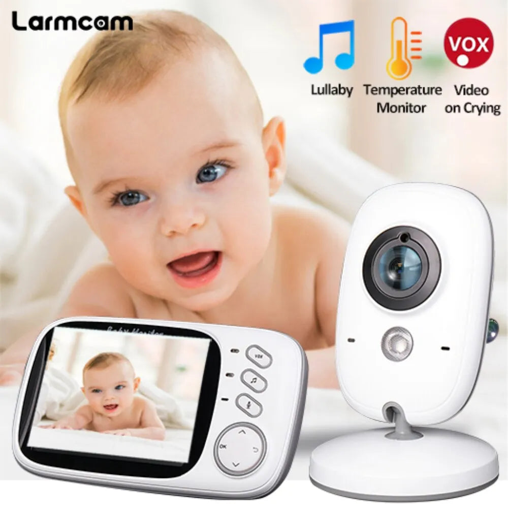 VB603 3.2'' Video Baby Monitor Two-way Audio Night Vision 2.4G Mother Kids Pet Surveillance Camera Temperature Monitoring Screen