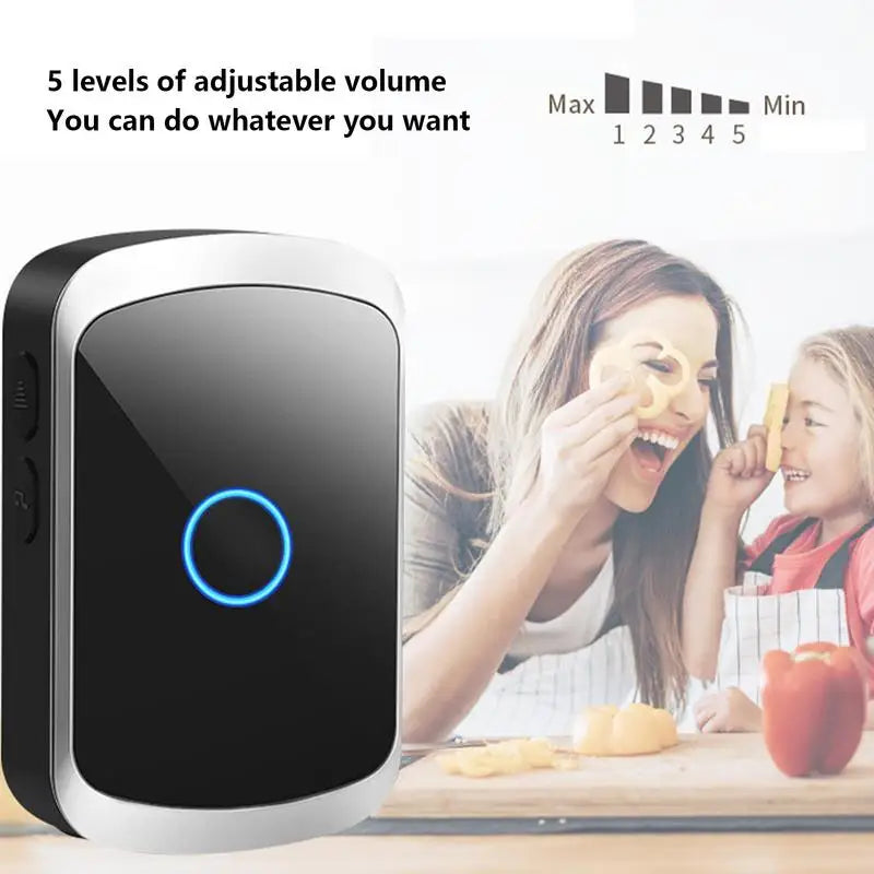 Home Welcome Doorbell Intelligent Wireless Doorbell Waterproof 60 Songs Remote Smart Door Bell