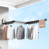 Retractable Clothes Drying Rack No Punching Laundry Drying Rack Wall Mount Suction Cup Drying Rack Travel Portable Hanger
