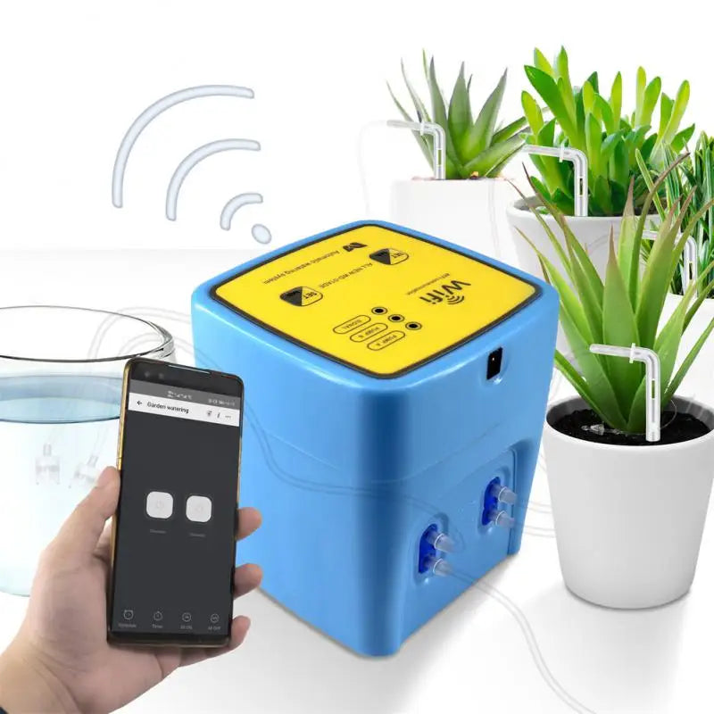 WIFI Smart Watering Device Double Pump Timed Automatic Drip Irrigation System APP Remote Control For Garden Plant Flower