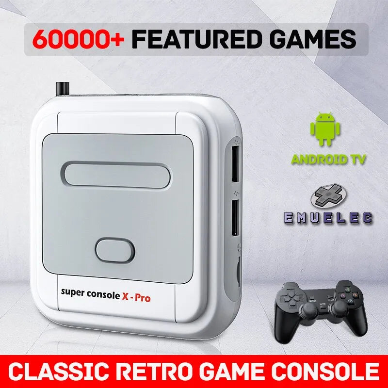 Super Console X Pro Retro Game Console 60000 Video Games 50 Emulators Support MAME/Dreamcast/ARCADE HD Output for Kid Gift