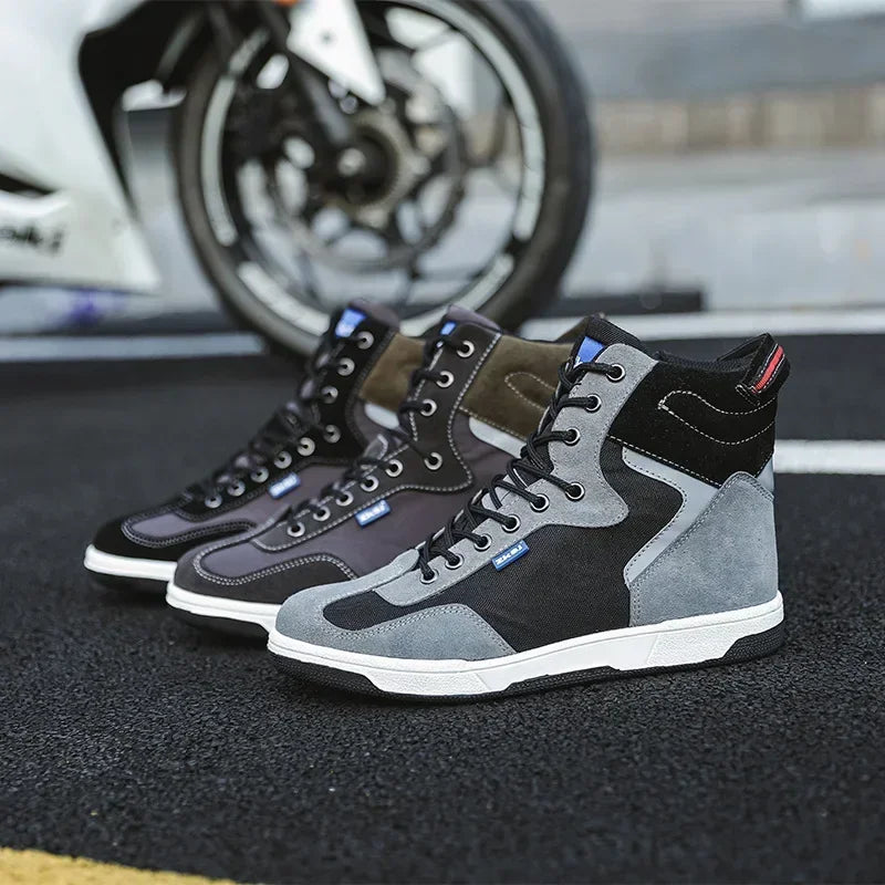 Motorcycle Men Boots Off-road Motorbike Shoes Racing Motorcyclist Equipment Martin Riding Shockproof Breathable Durable Soft
