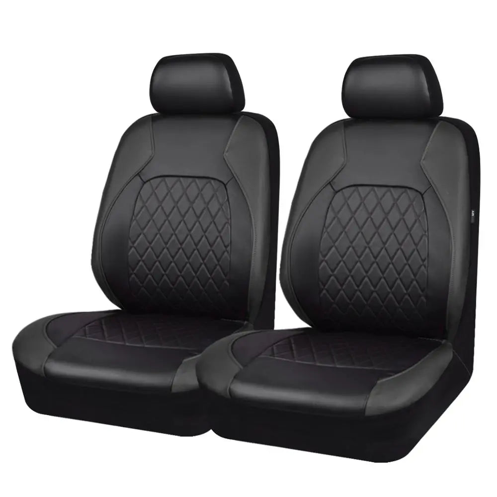 PU Leather Car Seat Cover Artificial Leather 5 Seats Black Universal Seat Cushion 9 Piece Set Compatible Car Accessories