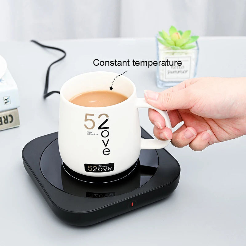 Electric Constant Temperature Cup Heater Mug Warmer Mat Smart Thermostatic Cup Coaster Tea Coffee Milk Heating Dish Pad Gift