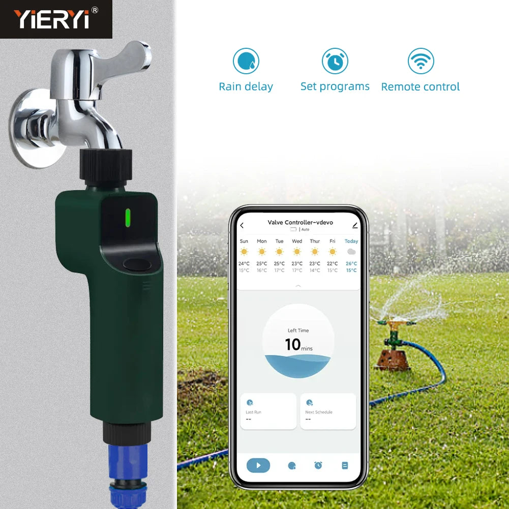 Zigbee Tuya Irrigation System Smart Watering Timer APP Programmable Sprinkler with Rain Delay Drip for Outdoor Lawn Garden Yard