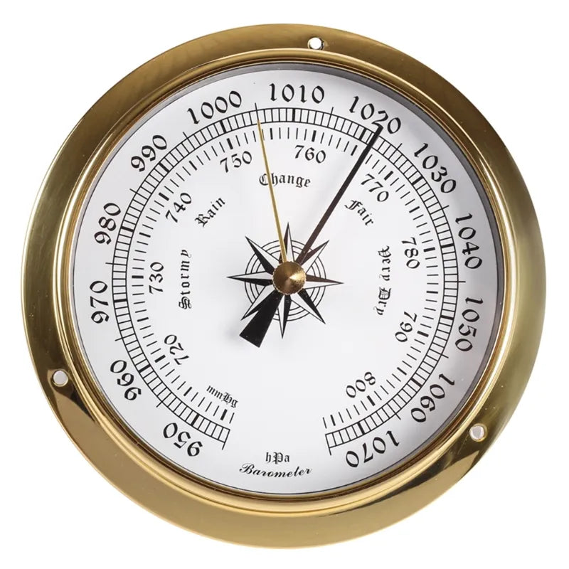 115mm Wall Mounted Thermometer Hygrometer Barometer Watch Tidal Clock Weather Station Indoor Outdoor