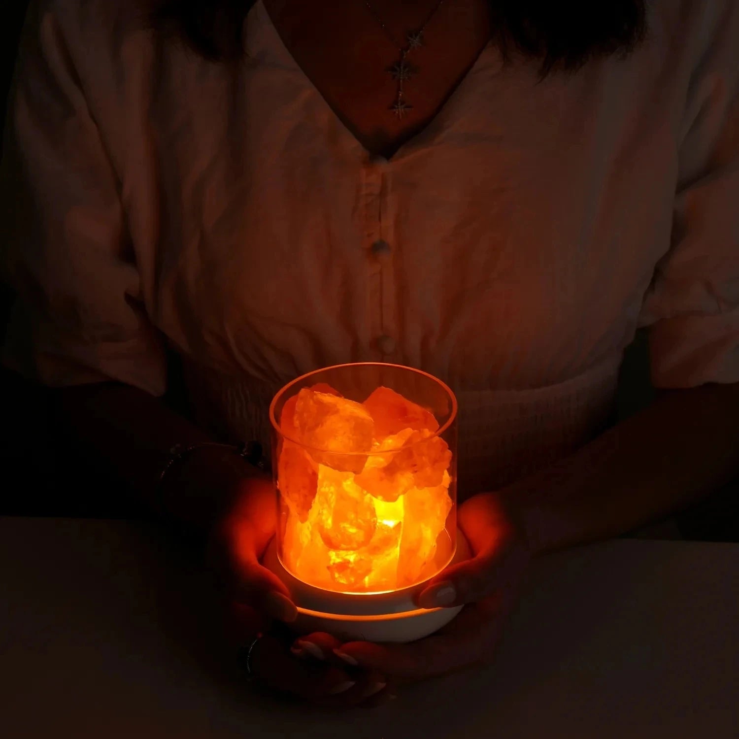 New Himalaya Salt Crystal Ultrasonic Air Humidifier with LED Light Electric Essential Oil Diffuser Aromatherapy Aroma Diffuser