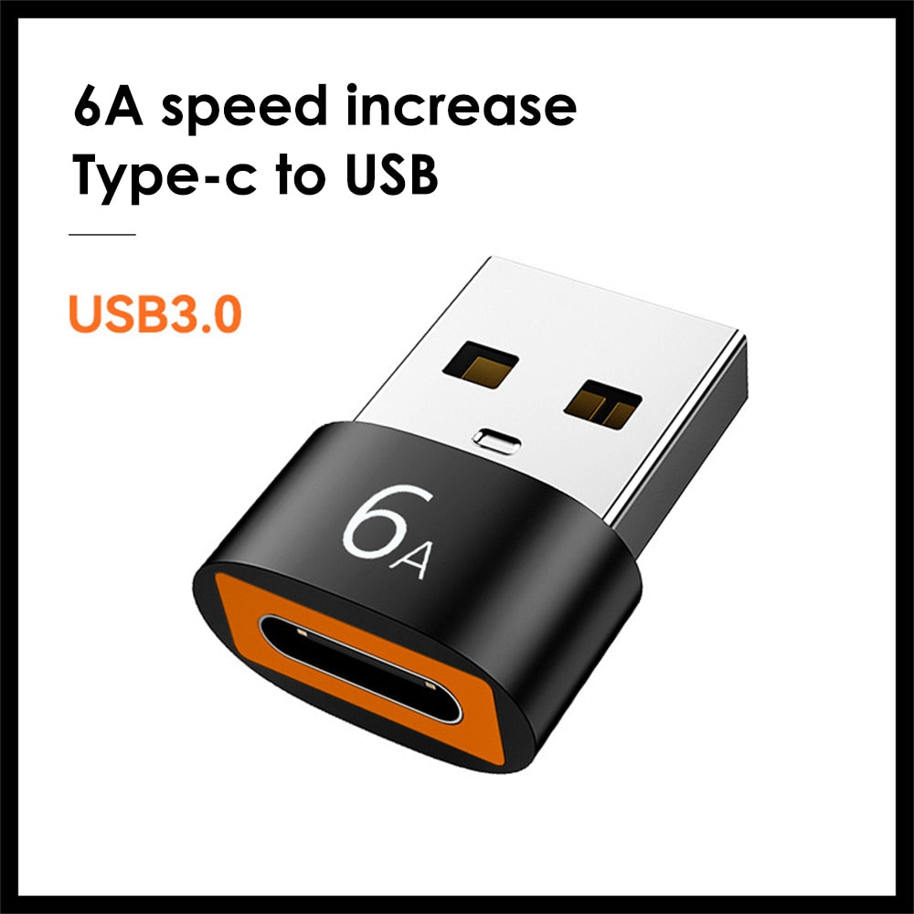6A Type C To USB3.0 Adapters Type C Male To USB3.0 Female Mobile Phone Converters Quick Charge Adapter For IPhone 11/12/13