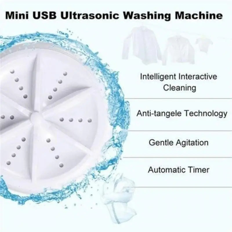 Portable ultrasonic washing machine Make Housework Easier✨