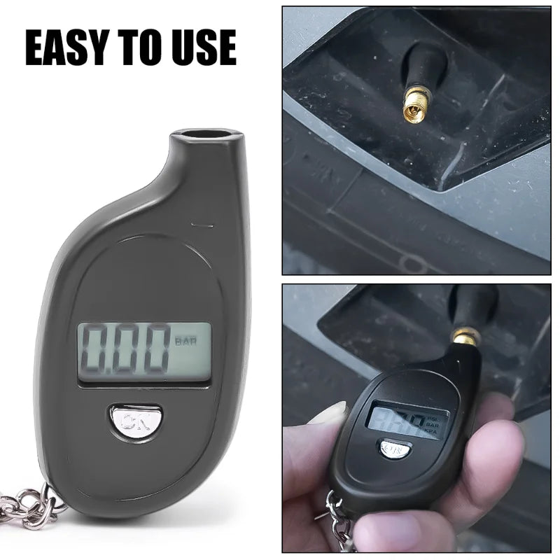 New Tire Pressure Gauge Mini Keychain Style Car Tire Air Pressure Tester Meter Tires Pressure Monitor Inspection Tool