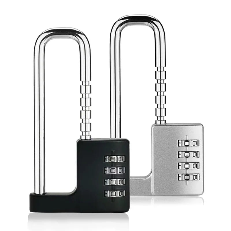 New Adjustable Lengthened U-shaped Lock Padlock File Cabinet Wardrobe Door Handle Lock Anti-theft Password Lock