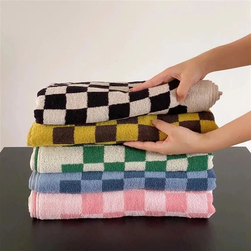 Buffalo Plaid Towel Checkerboard Face Towels for Bathroom Retro Plaid Hand Towel Kids Absorbent Square Towel for Hair Home Hotel