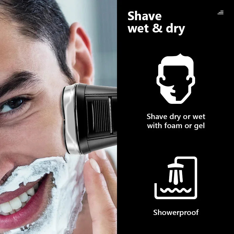 High Quality Electric Shaver Waterproof Fast Charging Men's Shaver Rechargeable Electric Razor Beard Trimmer Shaving Machine