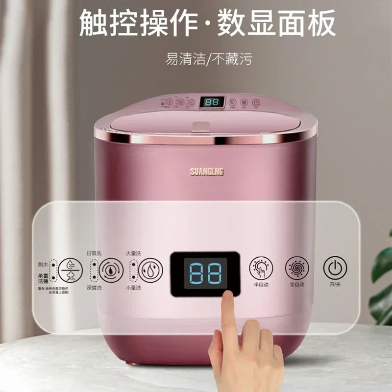 110V/220V Full-automatic washing machine with dewatering portable small household appliances export full-size