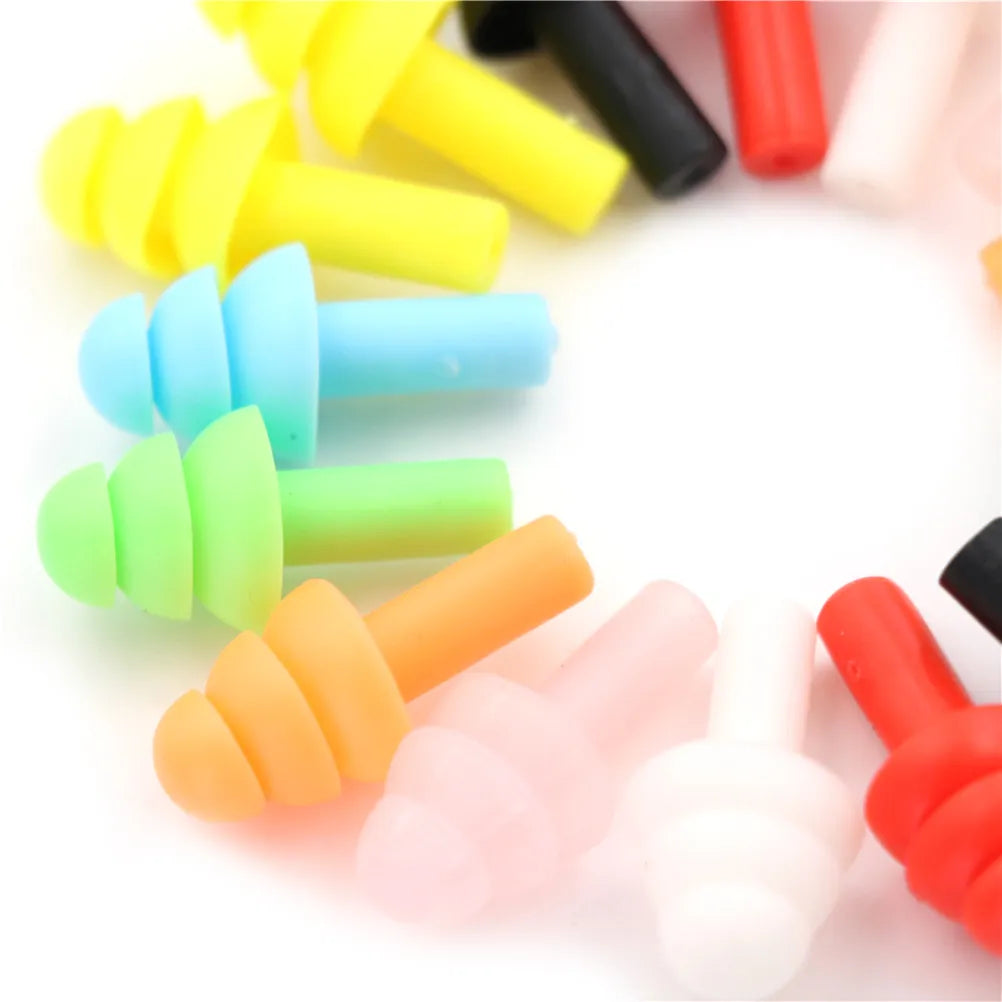 20pcs Ear Plugs Sound insulation Waterproof Silicone Ear Protection Earplugs Anti-noise Sleeping Plug For Travel Noise Reduction