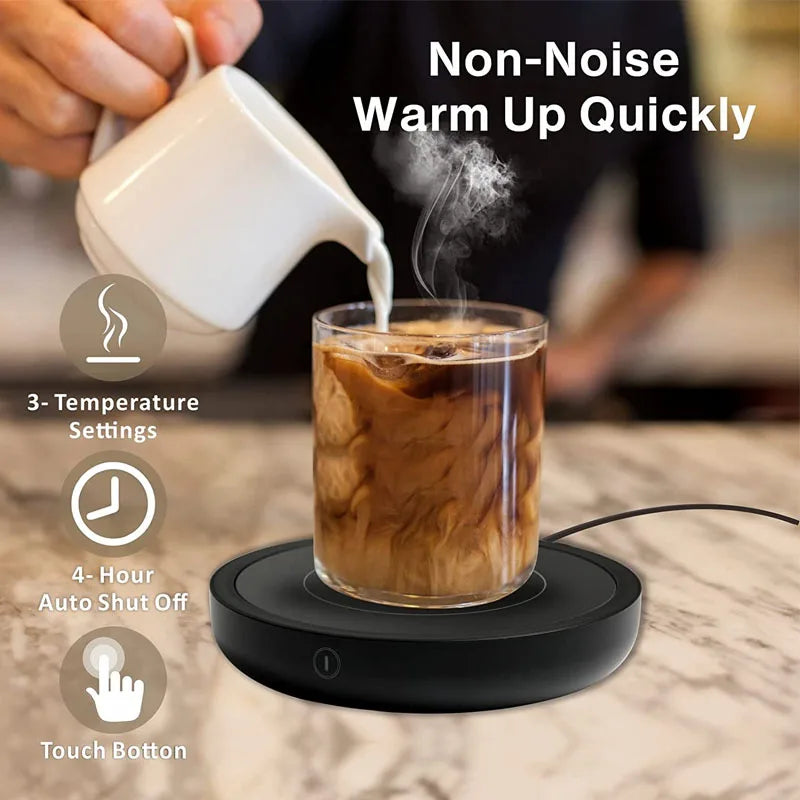 Smart Coffee Mug Warmer with Auto Shut Off 3 Temperature Setting Electric Beverage Cup Warmer Heating Coaster Plate for Milk Tea