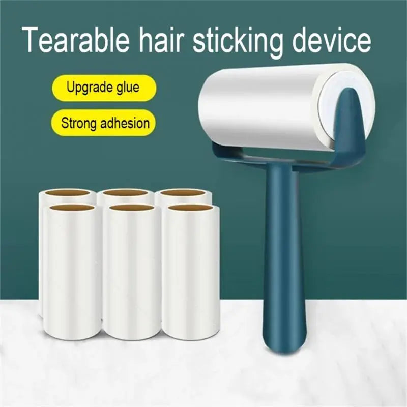 1pc Pet Hair Remover Replaceable Roll Paper Sticky Roller Dust Wiper Household Clothes Lint Remover Carpet Cleaner Cleaning Tool
