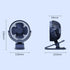 USB Rechargeable Table Fan Clip-on Type Portable Mini Desk Fan 360 Degree Rotation Adjustable Clip-on Fan For Student Dormitory