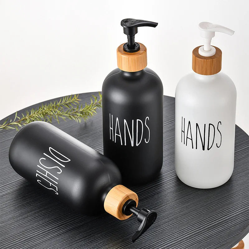 500ml Press Split Bottle Matte Boston Bottle Hand Sanitizer Lotion Bottle Hand Soap Dish Soap Dispenser with Pump Soap Bottle