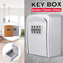 Key Lock Box Wall Mounted Zinc Alloy Key Safe Box Weatherproof 4 Digit Combination Key Storage Security Lock Box Indoor Outdoor