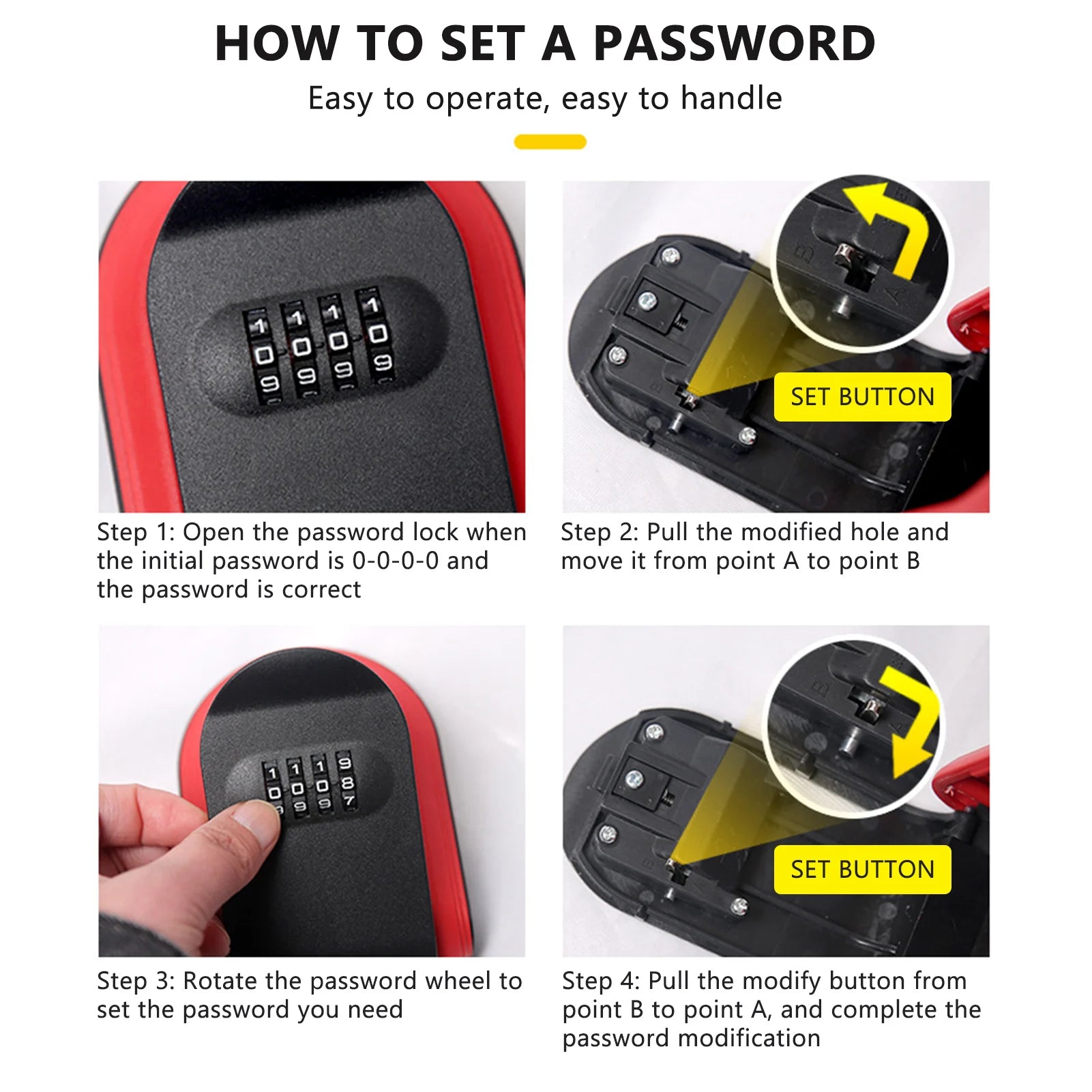 Plastic Door Key Storage Password Box Waterproof Wall Mount Key Lockbox For Homes Key