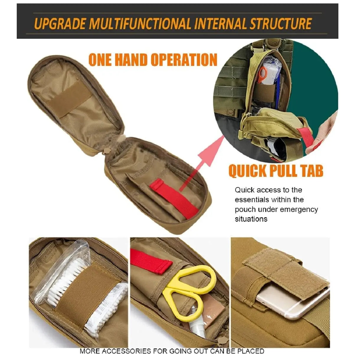 Tactical EMT First Aid Kit Pouch Bag With Tourniquet Scissors Bandage for Emergency IFAK Trauma Military Combat
