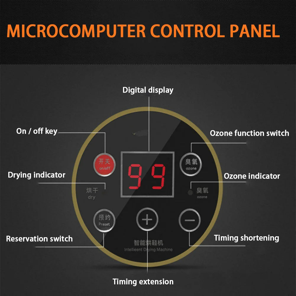 Electric Shoes Dryer and Odor Eliminator Timing Dryer for Shoes Household Intelligent Shoe Sterilization Electric Retractable