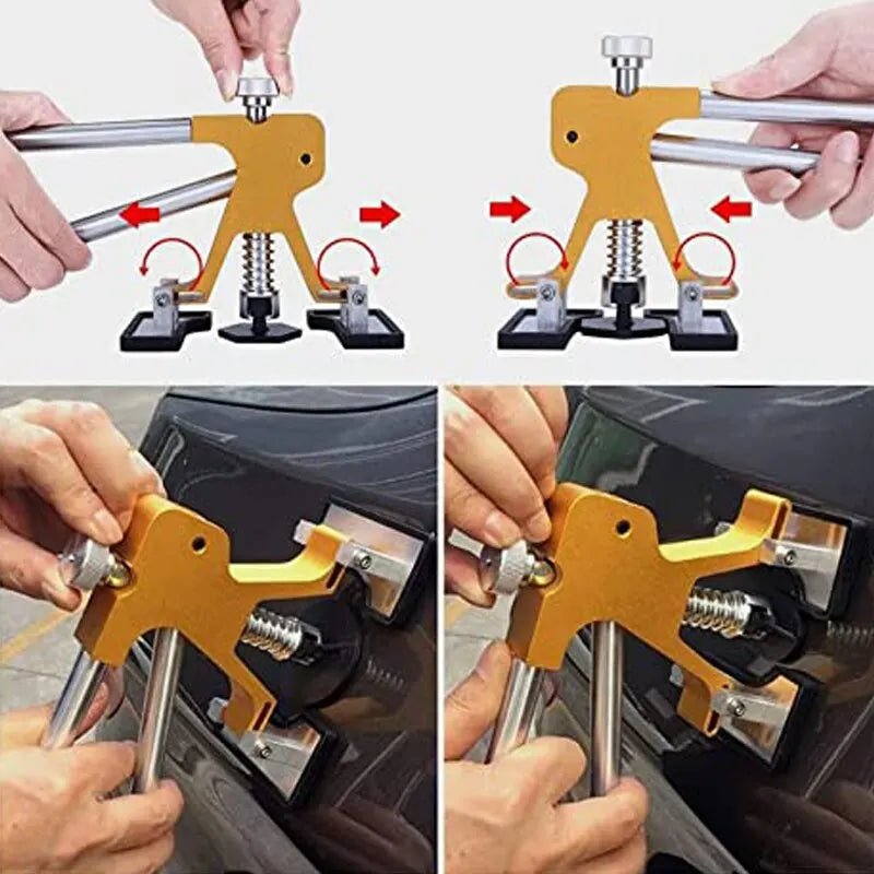 Car Body Paintless Dent Repair Tool Removal Puller Tool with Glue Puller Tab Remover Car Maintenance Renovate Kit