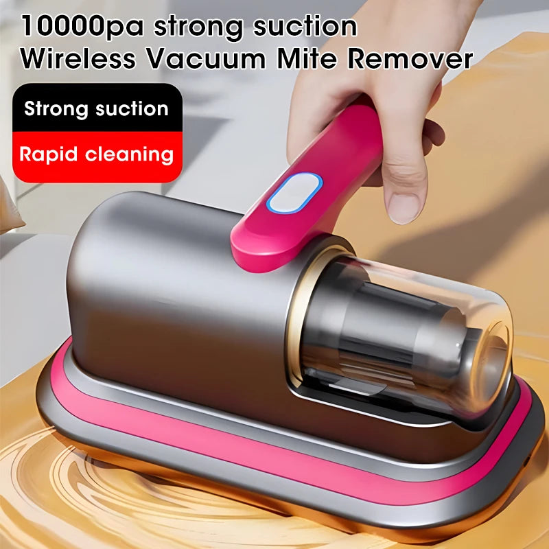 Handheld Wireless Air Duster Mattress Vacuum Mite Remover Cordless Powerful Suction for Mattresses Sofas Bed Clean