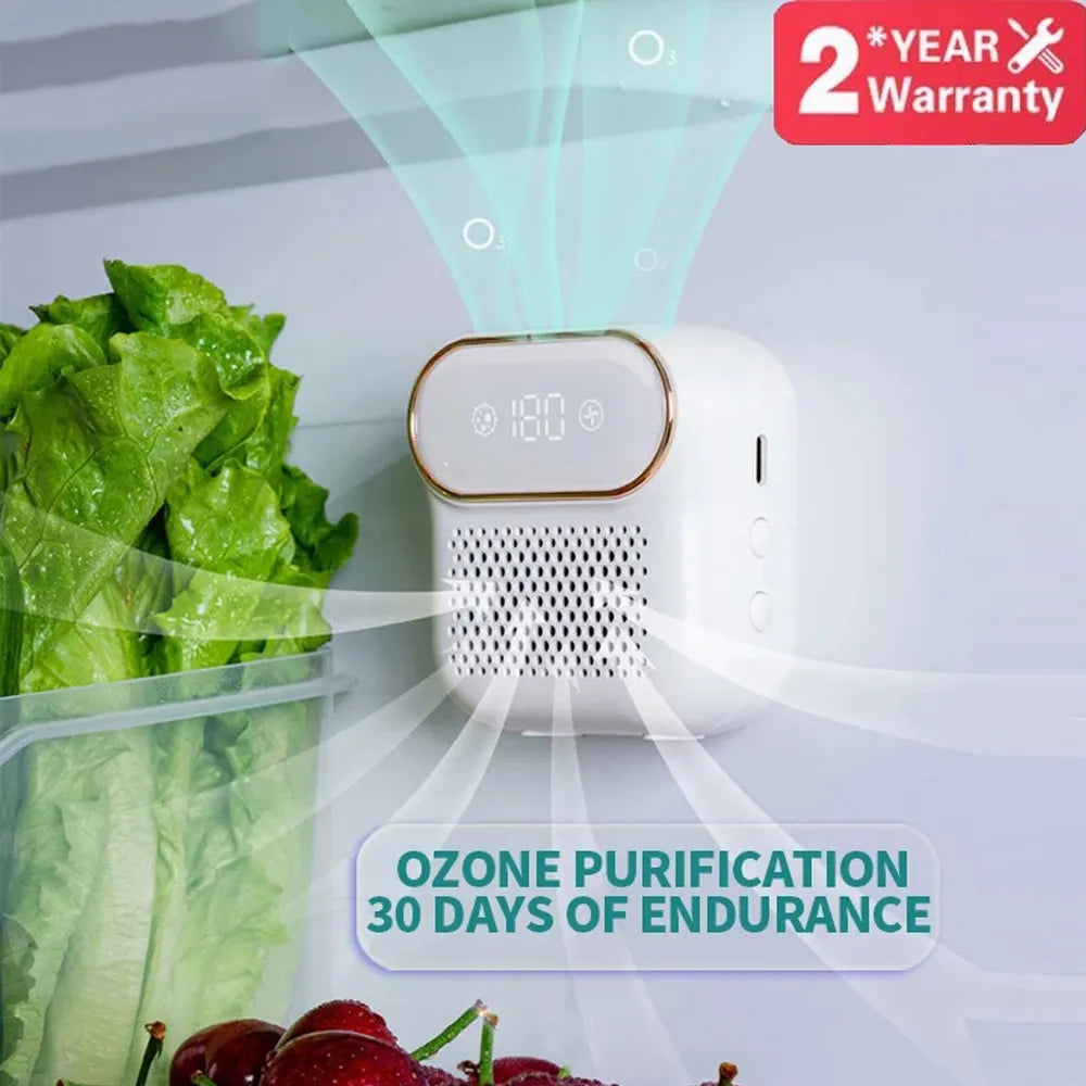 Refrigerator Deodorizing Sterilizer Household Kitchen Ozone Generator Air Purifier Keeping Fresh Rechargeable Deodorant 2023 New