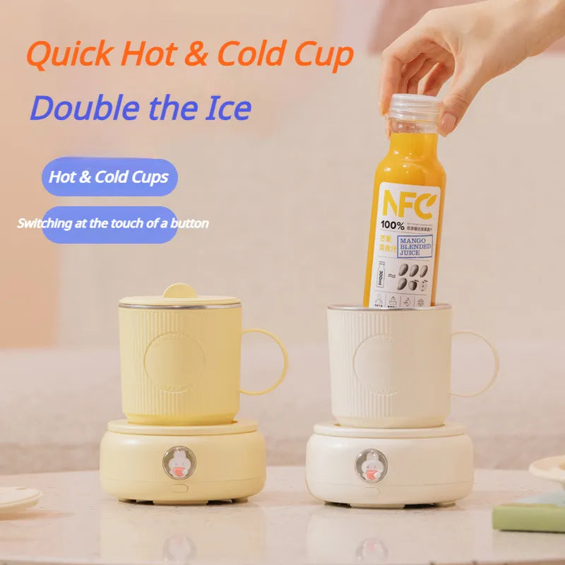 Portable Electric Cooling Cup Plate Electric Beverage Warmer Fast Refrigeration Constant Temperature Heating Coffee Thermal Mug