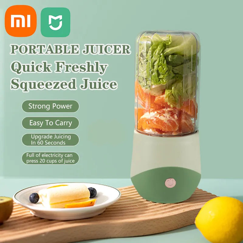 Xiaomi Mijia New Portable Blender Fruit Juicer Electric Juicer Machine Kitchen Extractor Cup Multifunctional Ice Crusher 500ML