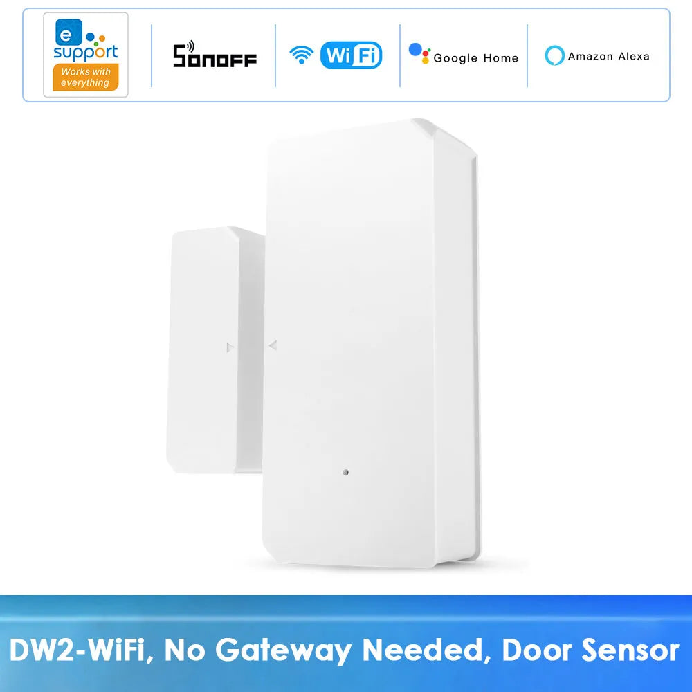 SONOFF DW2 Wifi Wireless Door Window Sensor Smart Home Security System Home Kits Detector Via Ewelink App Notification Alerts