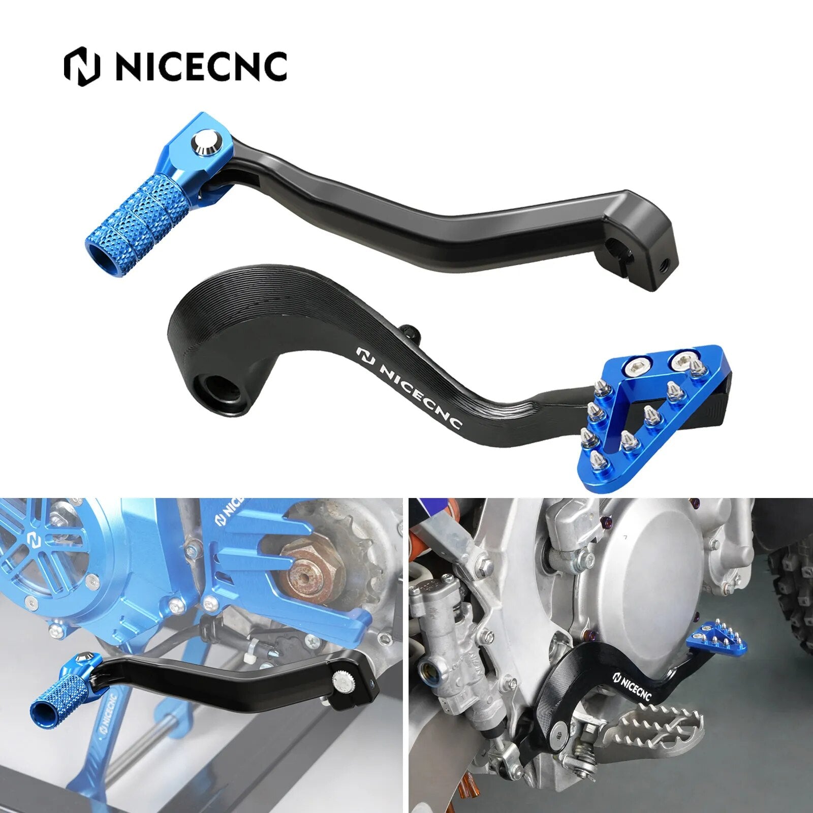 NiceCNC Forged Shift Lever & Adjustable Brake Pedal Lever For Yamaha YZ125 YZ250 2006-2023 YZ125X 2017-2023 YZ250X 2016-2023