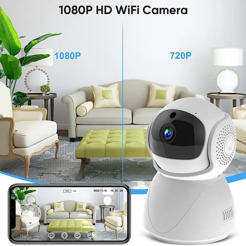 FHD Wireless WIFI PTZ Camera IP CCTV Security Protector Surveillance Camera Smart Auto Tracking Baby Monitor with Google Alexa