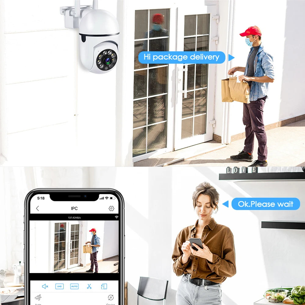 5G Wifi Camera 3MP Surveillance Security Protection Camera External Wireless Monitor Smart Track Night Vision Outdoor Waterproof