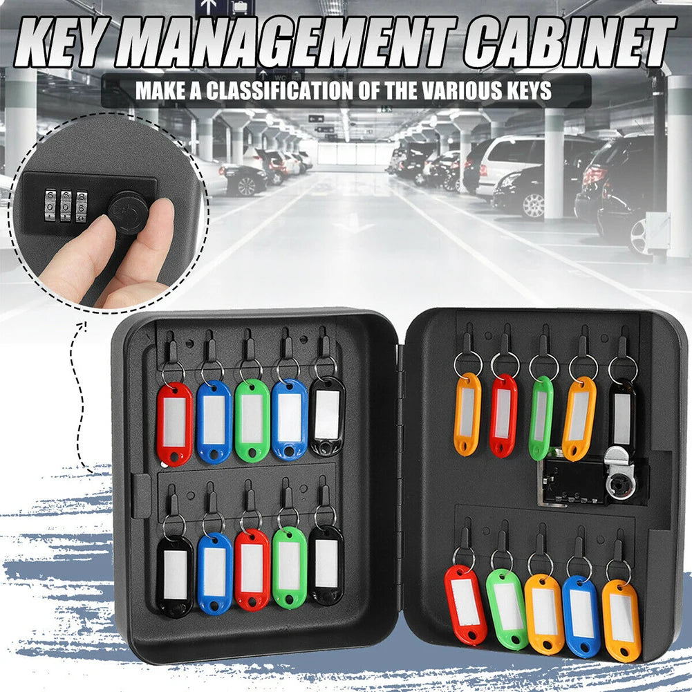 Combination Lock Password Resettable Code Home Key Safe Box Storage Cabinet Organizer Car Indoor Outdoor Wall Mounted Lockable