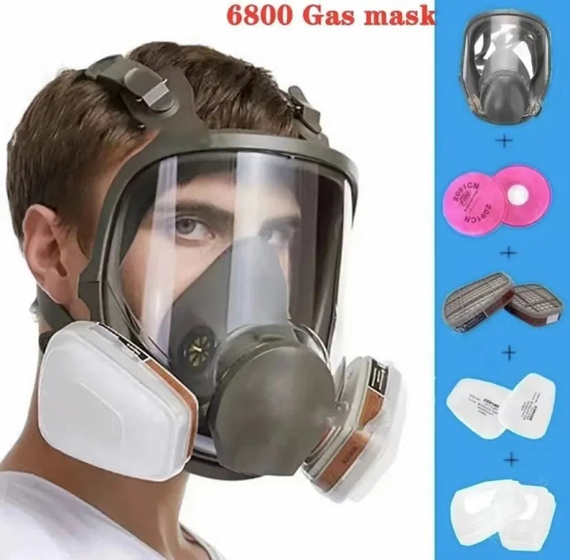 27 In 1 6800 Gas Mask Anti-Fog Full Face Industrial Dust Painting Respirator Safety Work Filter Formaldehyde silicone 3M mask