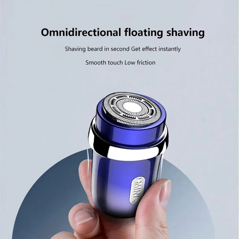 Mini Electric Travel Shaver For Men Pocket Size Portable Travel Car Home Razor Rechargeable Cordless Shaving Face Beard Razor