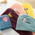 Fleece Embroidery Hair Drying Cap Towel Dry Turban Soft Quick Dry Magic Shower Cap Bath Hats For Women Girls