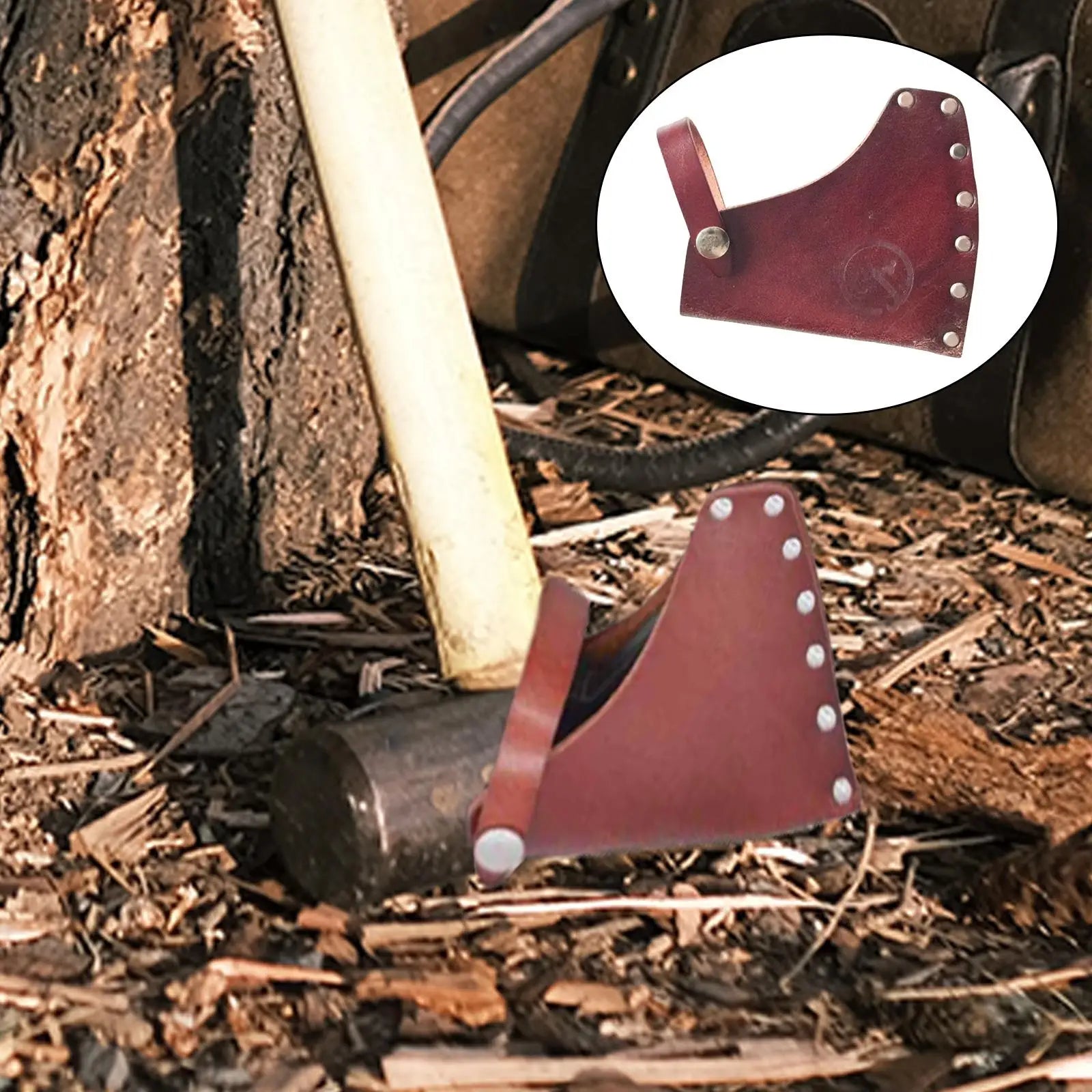 Hunting Leather Axe Protective Cover Holster Axe Scabbard Outdoor Survival Hatchet Axe Sheath Camping Blade Cover Protector Tool