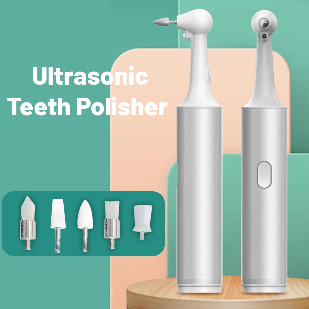 5 in 1 Dental Teeth Polisher Ultrasonic Teeth Cleaner Oral Irrigator Calculus Stain Plaque Remover Tartar Teeth Whitening Kits