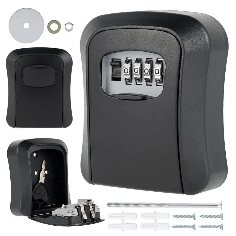1/2PCS Weatherproof Wall-mounted Key Safe Password Key Box Key Lock Box No4 Combination Key Storage Lock Box Indoor and Outdoor