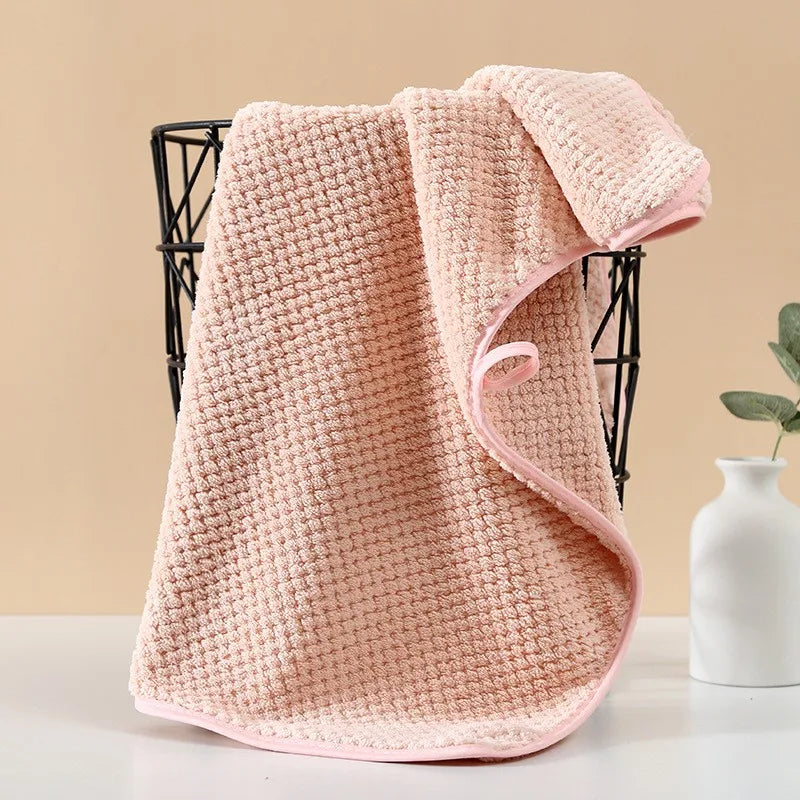 High Density Coral Fleece Hair Drying Towel Microfiber Hand Face Hair Towel Clean Soft Strong Absorbent Quick Dry Hair Towel