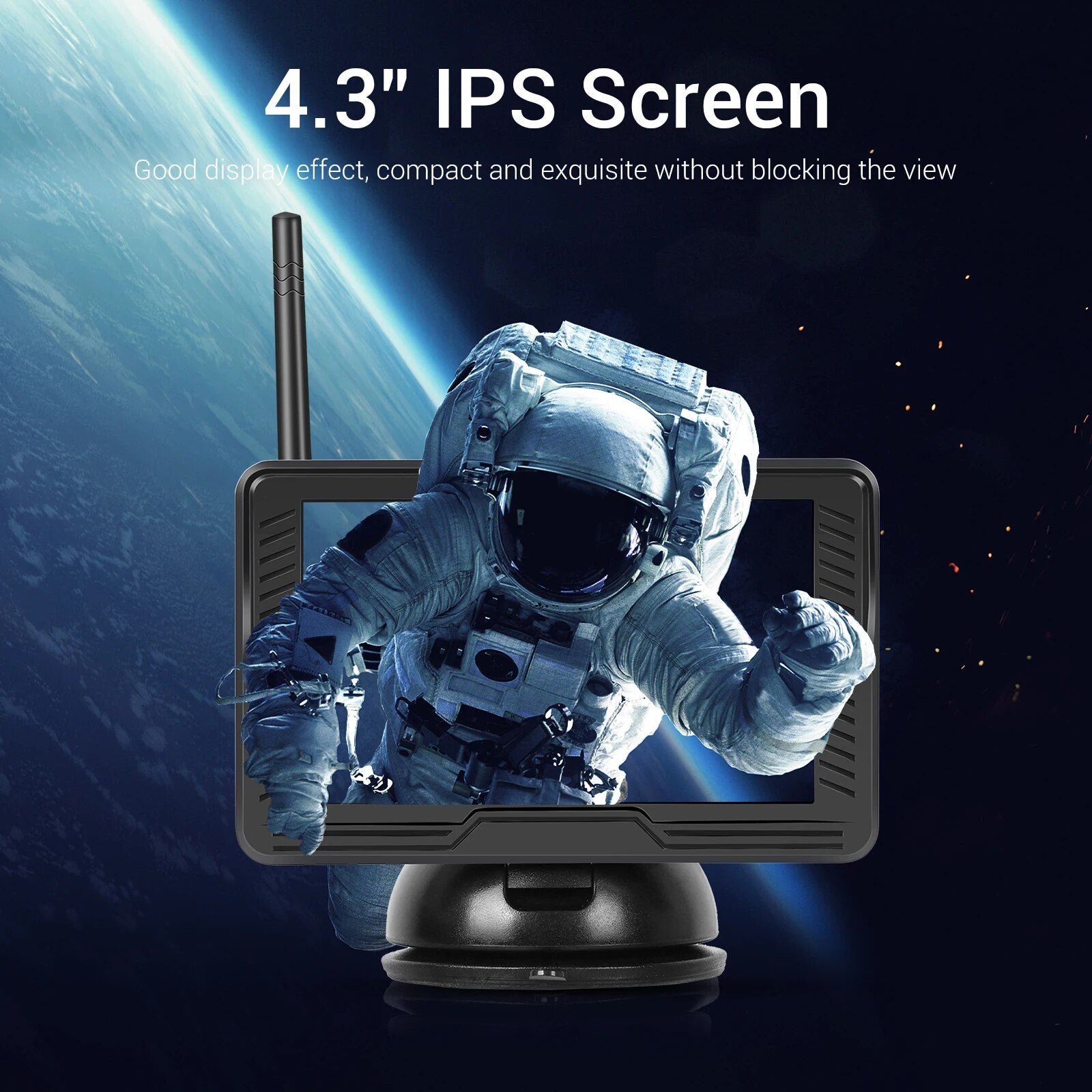 Podofo 4.3" Car Mirror Wireless Reverse Camera Night Vision Long Range IP69 Waterproof Camera for Car Truck Bus