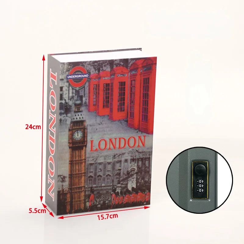 Book Safe Box Password Box with Lock Student Hidden Mobile Phone Storage Box Simulation Net Celebrity Adult Home Piggy Bank