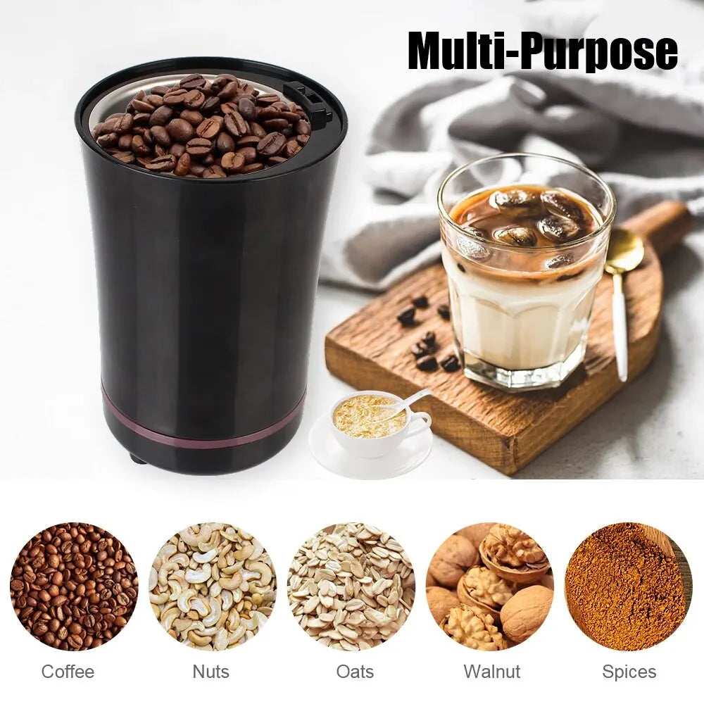 Nuts Spice Oats Walnut Grains Flour Mill Electric Coffee Grinder EU Plug Muti-purpose Stainless Steel Blade
