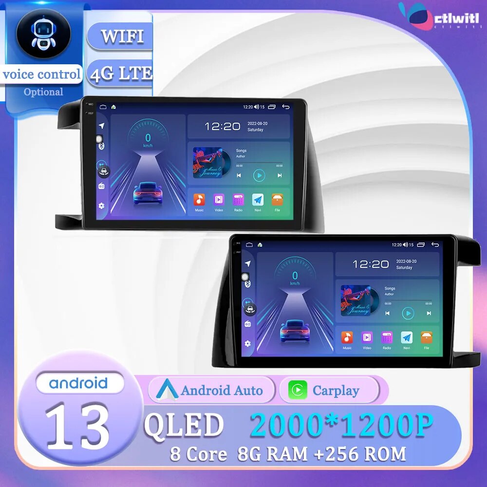 Android 13 For Toyota Wish XE10 2003 - 2009 TV Autoradio Carplay Car Stereo Radio Navigation Videp Player Multimedia